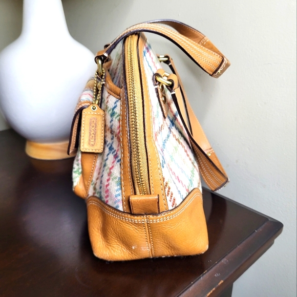 Coach Tattersall Tweed Shoulder Bag - Picture 2 of 9